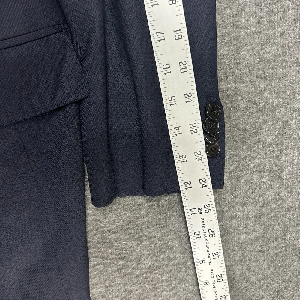 Ermenegildo Zegna Blazer Mens US Size 40R Navy Blue High Performance Cool Effect